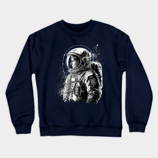 The Street Art Astronaut: A High-Tech Adventurer in Space Crewneck Sweatshirt